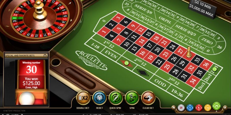 Giao diện cách chơi Roulette online